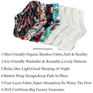 
            
                Load image into Gallery viewer, Organic Cloth Reusable Sanitary Pads
            
        