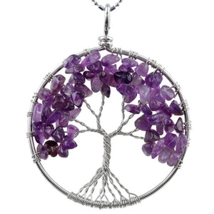 
            
                Load image into Gallery viewer, Amethyst Tree of Life Necklace &amp;amp; Pendant
            
        